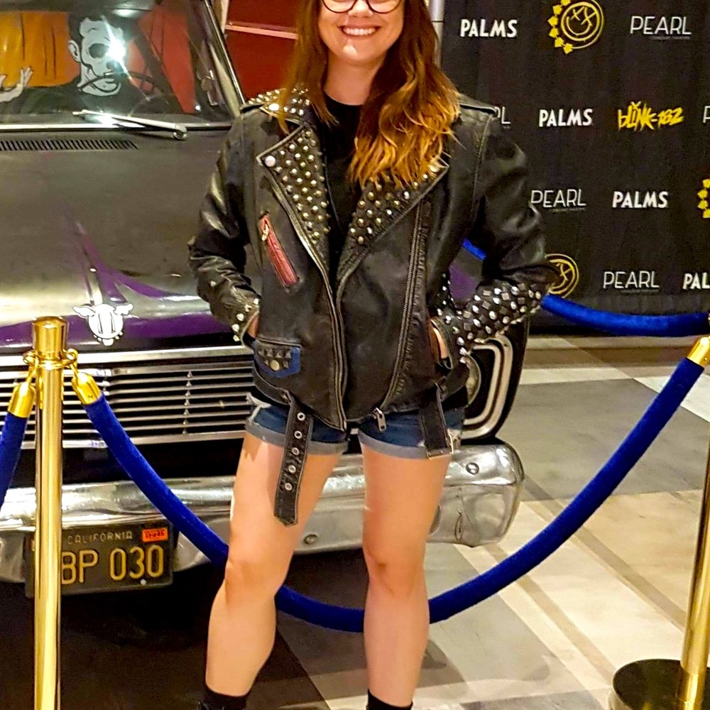 Diesel studded biker jacket